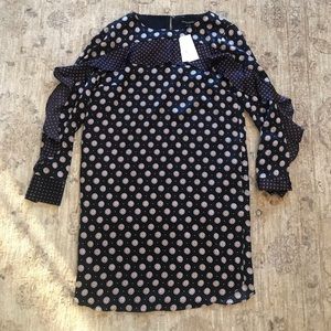 NWT Banana Republic Satin Print Dress Size 4 Petit